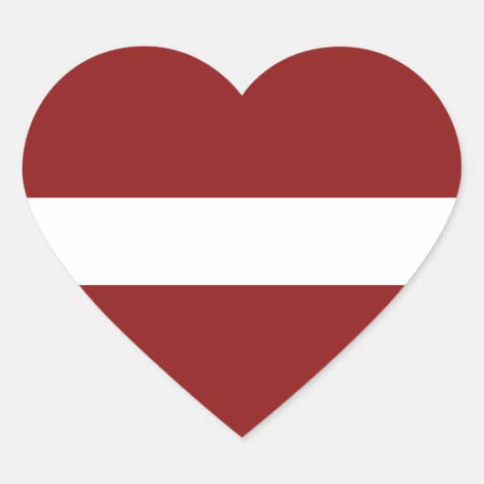 Letland Flag Heart Sticker