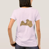 Letland Flag+Map+Tekst T-Shirt (Achterkant)