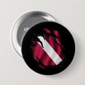 Letland Gescheurde Vlag Ronde Button 7,6 Cm (Voorkant /achterkant)