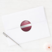 Letland Glossy Circle Flag Ronde Sticker (Envelop)
