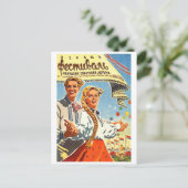 Letland jongerenfestival, jong koppel Sovjet Briefkaart (Staand voorkant)
