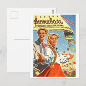Letland jongerenfestival, jong koppel Sovjet Briefkaart (Voorkant / Achterkant)