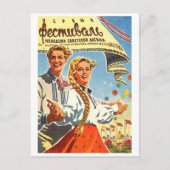 Letland jongerenfestival, jong koppel  Sovjet Briefkaart (Voorkant)