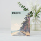 Letland Jūrmala Strand Reizen Briefkaart (Staand voorkant)