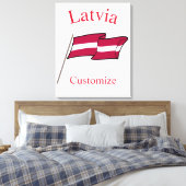 Letland Land Vlag Thunder_Cove Canvas Afdruk (Insitu (Slaapkamer))