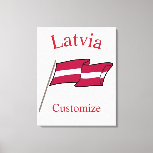 Letland Land Vlag Thunder_Cove Canvas Afdruk (Voorkant)