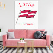 Letland Land Vlag Thunder_Cove Canvas Afdruk (Insitu (Woonkamer))