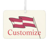 Letland Land Vlag Thunder_Cove Luchtverfrisser (Achterkant)