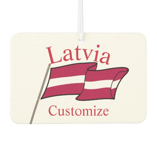 Letland Land Vlag Thunder_Cove Luchtverfrisser (Voorkant)