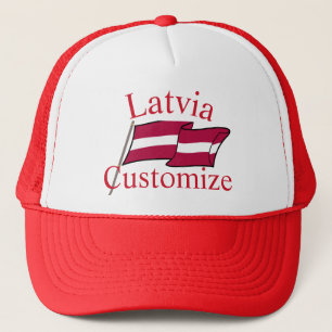 Letland Land Vlag Thunder_Cove Trucker Pet