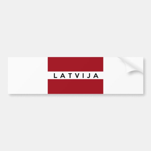 Letland Latvija Bumpersticker (Voorkant)