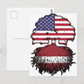 Letland Lets American USA Briefkaart (Voorkant / Achterkant)