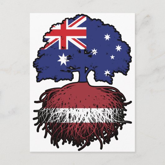Letland - Lets Australian Australia Tree Roots Briefkaart (Voorkant)