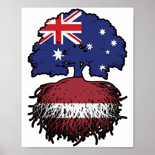 Letland - Lets Australian Australia Tree Roots Poster (Voorkant)