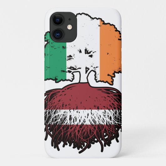 Letland Lets Irish Ireland Tree Roots Flag Case-Mate iPhone Case (Achterkant)