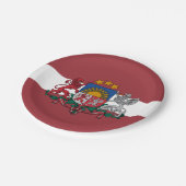 Letland, Letse vlag partij, verjaardag / sport Papieren Bordje (Gekanteld)