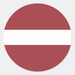 Letland (Letse) Vlag Ronde Sticker