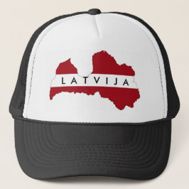 letland - letvija - land - vlag - kaart trucker pet