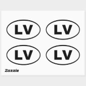 Letland LV Europees Ovale Sticker (Vel)