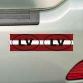 Letland LV Europese ovaal Bumpersticker (Op auto)