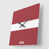 Letland Nationale vlag Patriotic Vierkante Klok (Hoek)