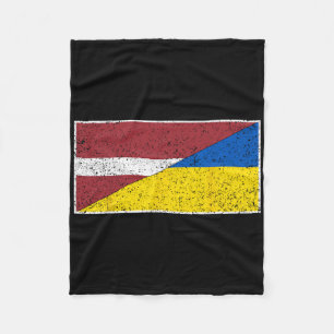 Letland Oekraine Vlag Letse Oekraïense Nationalite Fleece Deken