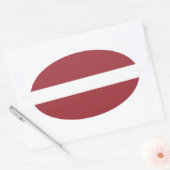 Letland Ovale Sticker (Envelop)