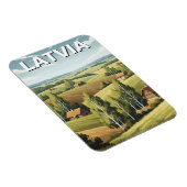 Letland Platteland Reizen Magneet (Rechterzijde)