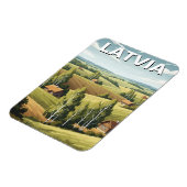 Letland Platteland Reizen Magneet (Linkerzijde)