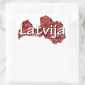 Letland Rechthoekige Sticker (Tas)