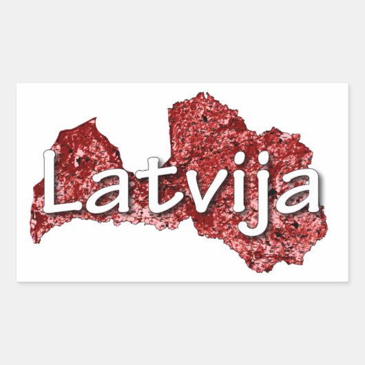 Letland Rechthoekige Sticker (Voorkant)