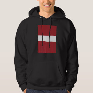 Letland Retro Nationale Vlag Hoodie