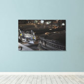 Letland, Riga, Riga Motor Museum, auto's van het Canvas Afdruk (Insitu (Houten vloer))