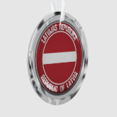 Letland-ronde Emblem Ornament (voorkant)