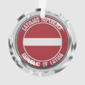 Letland-ronde Emblem Ornament (achterkant)