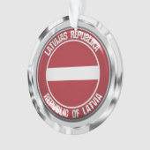 Letland-ronde Emblem Ornament (voorkant)