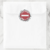 Letland-ronde Emblem Ronde Sticker (Tas)