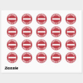 Letland-ronde Emblem Ronde Sticker (Vel)