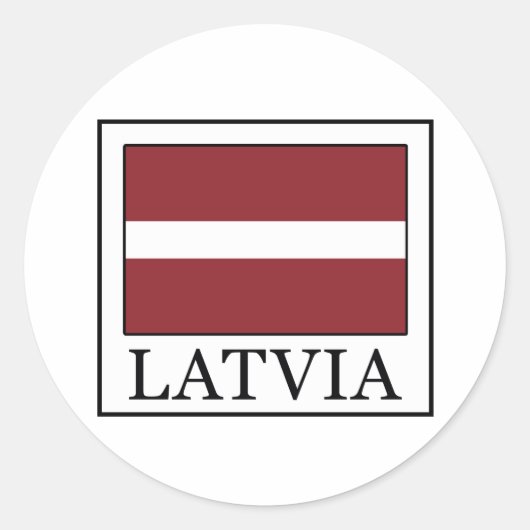 Letland Ronde Sticker (Voorkant)