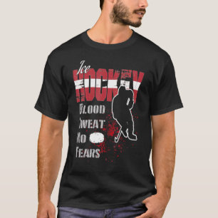 Letland Supporter Bloed Zweet Geen Angst IJshockey T-shirt