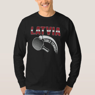 Letland Tafeltennis Steun Lets Ping Pong Team T-shirt