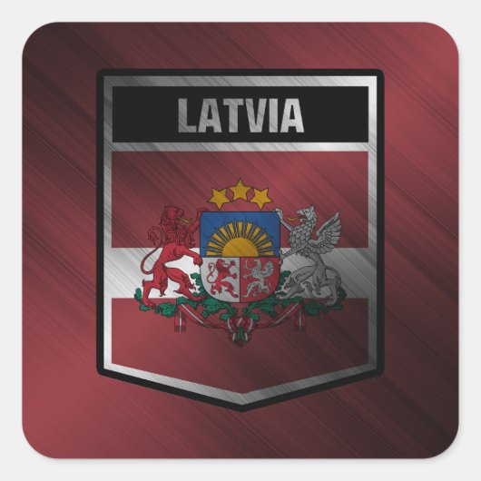 Letland Vierkante Sticker (Voorkant)