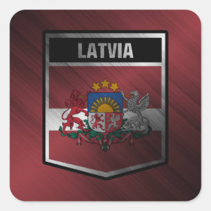 Letland Vierkante Sticker
