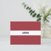 Letland Vlag (Met Label) Briefkaart (Staand voorkant)