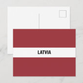 Letland Vlag (Met Label) Briefkaart (Voorkant / Achterkant)