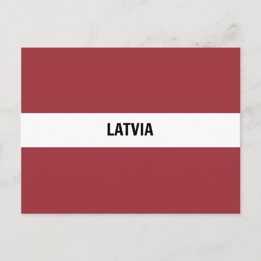Letland Vlag (Met Label) Briefkaart (Voorkant)