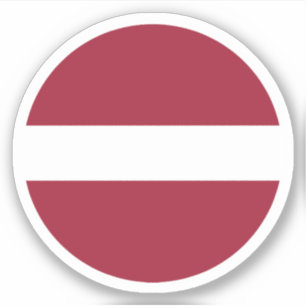 Letland Vlaggen Ronde Sticker
