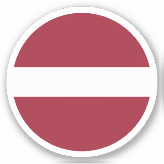 Letland Vlaggen Ronde Sticker (Voorkant)
