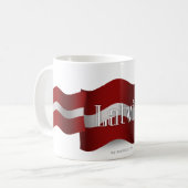 Letland Waving Flag Koffiemok (Voorkant links)
