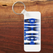 Letland winternachttekst met reflectie sleutelhanger (Voorkant)